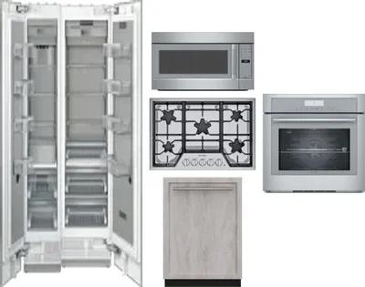 6 Piece Package Includes Refrigerator, Freezer, Cooktop, Wall Oven, Microwave And Dishwasher