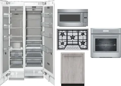 6 Piece Package Includes Refrigerator, Freezer, Cooktop, Wall Oven, Microwave And Dishwasher
