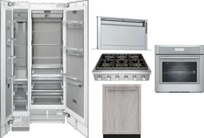 6 Piece Package Includes Refrigerator, Freezer, Cooktop, Wall Oven, Hood And Dishwasher