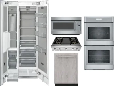 6 Piece Package Includes Refrigerator, Freezer, Cooktop, Wall Oven, Microwave And Dishwasher