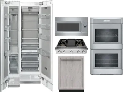 6 Piece Package Includes Refrigerator, Freezer, Cooktop, Wall Oven, Microwave And Dishwasher