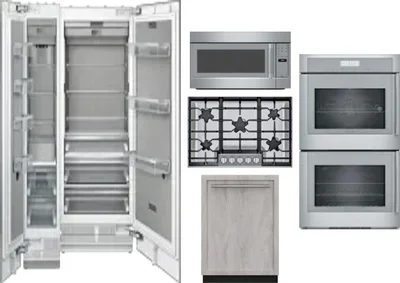 6 Piece Package Includes Refrigerator, Freezer, Cooktop, Wall Oven, Microwave And Dishwasher