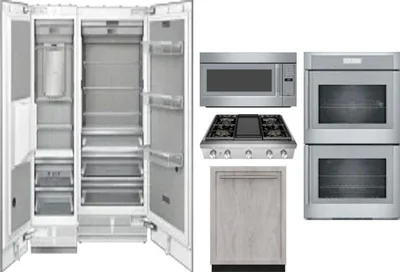 6 Piece Package Includes Refrigerator, Freezer, Cooktop, Wall Oven, Microwave And Dishwasher