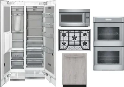 6 Piece Package Includes Refrigerator, Freezer, Cooktop, Wall Oven, Microwave And Dishwasher