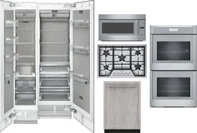 6 Piece Package Includes Refrigerator, Freezer, Cooktop, Wall Oven, Microwave And Dishwasher