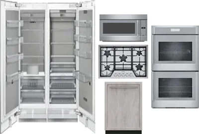 6 Piece Package Includes Refrigerator, Freezer, Cooktop, Wall Oven, Microwave And Dishwasher