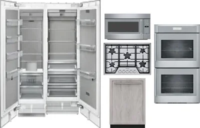 6 Piece Package Includes Refrigerator, Freezer, Cooktop, Wall Oven, Microwave And Dishwasher