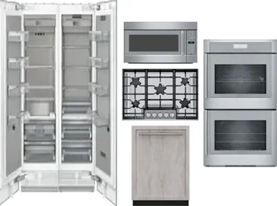 6 Piece Package Includes Refrigerator, Freezer, Cooktop, Wall Oven, Microwave And Dishwasher