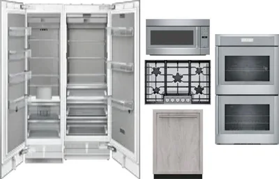 6 Piece Package Includes Refrigerator, Freezer, Cooktop, Wall Oven, Microwave And Dishwasher
