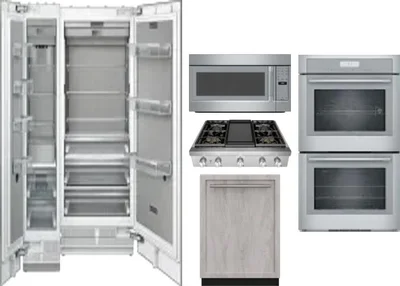 6 Piece Package Includes Refrigerator, Freezer, Cooktop, Wall Oven, Microwave And Dishwasher