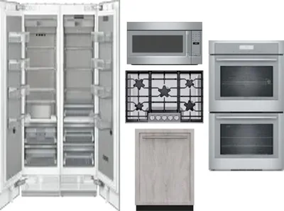 6 Piece Package Includes Refrigerator, Freezer, Cooktop, Wall Oven, Microwave And Dishwasher
