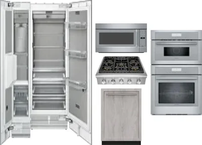 6 Piece Package Includes Refrigerator, Freezer, Cooktop, Wall Oven, Microwave And Dishwasher