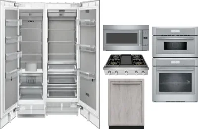 6 Piece Package Includes Refrigerator, Freezer, Cooktop, Wall Oven, Microwave And Dishwasher