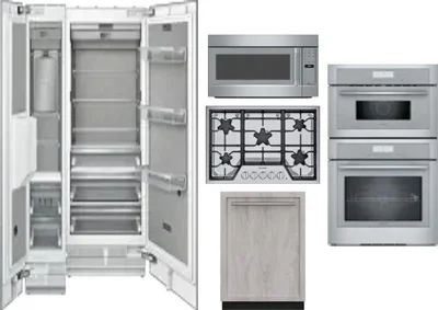 6 Piece Package Includes Refrigerator, Freezer, Cooktop, Wall Oven, Microwave And Dishwasher