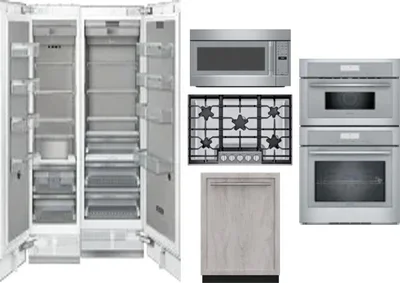 6 Piece Package Includes Refrigerator, Freezer, Cooktop, Wall Oven, Microwave And Dishwasher