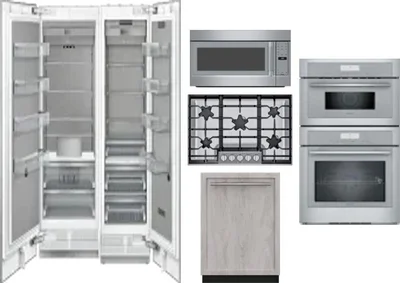 6 Piece Package Includes Refrigerator, Freezer, Cooktop, Wall Oven, Microwave And Dishwasher