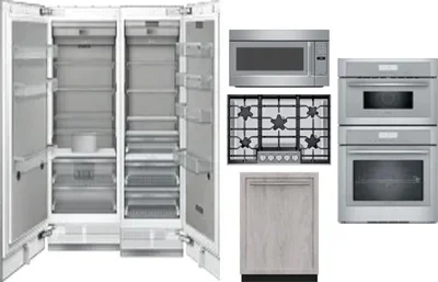 6 Piece Package Includes Refrigerator, Freezer, Cooktop, Wall Oven, Microwave And Dishwasher