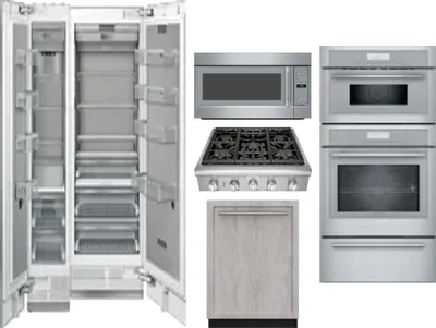 6 Piece Package Includes Refrigerator, Freezer, Cooktop, Wall Oven, Microwave And Dishwasher