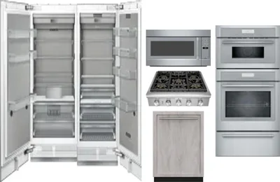6 Piece Package Includes Refrigerator, Freezer, Cooktop, Wall Oven, Microwave And Dishwasher