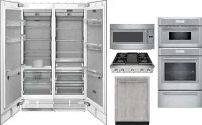 6 Piece Package Includes Refrigerator, Freezer, Cooktop, Wall Oven, Microwave And Dishwasher
