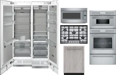 6 Piece Package Includes Refrigerator, Freezer, Cooktop, Wall Oven, Microwave And Dishwasher