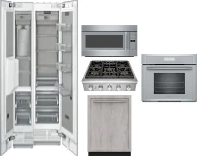 6 Piece Package Includes Refrigerator, Freezer, Cooktop, Wall Oven, Microwave And Dishwasher