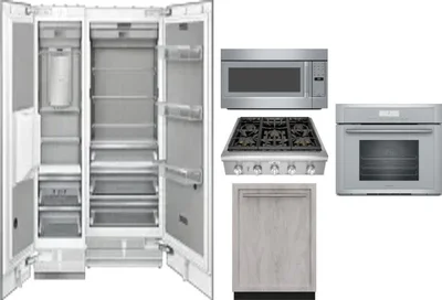 6 Piece Package Includes Refrigerator, Freezer, Cooktop, Wall Oven, Microwave And Dishwasher