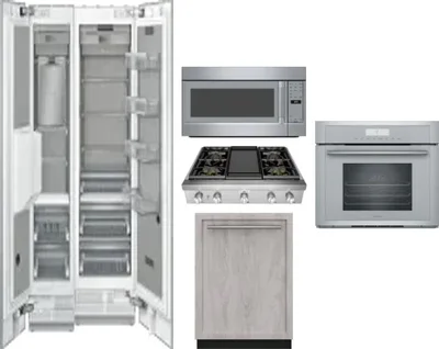 6 Piece Package Includes Refrigerator, Freezer, Cooktop, Wall Oven, Microwave And Dishwasher