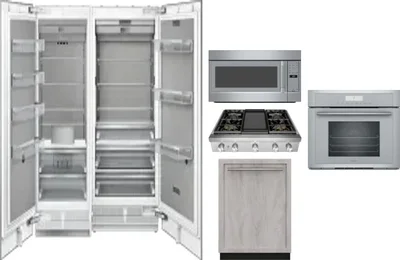 6 Piece Package Includes Refrigerator, Freezer, Cooktop, Wall Oven, Microwave And Dishwasher