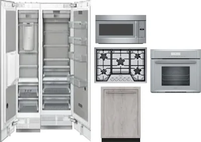 6 Piece Package Includes Refrigerator, Freezer, Cooktop, Wall Oven, Microwave And Dishwasher