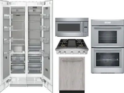 6 Piece Package Includes Refrigerator, Freezer, Cooktop, Wall Oven, Microwave And Dishwasher