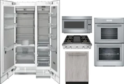 6 Piece Package Includes Refrigerator, Freezer, Cooktop, Wall Oven, Microwave And Dishwasher