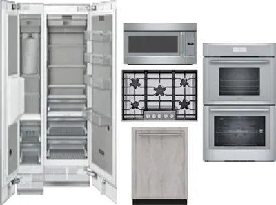6 Piece Package Includes Refrigerator, Freezer, Cooktop, Wall Oven, Microwave And Dishwasher