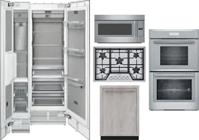6 Piece Package Includes Refrigerator, Freezer, Cooktop, Wall Oven, Microwave And Dishwasher
