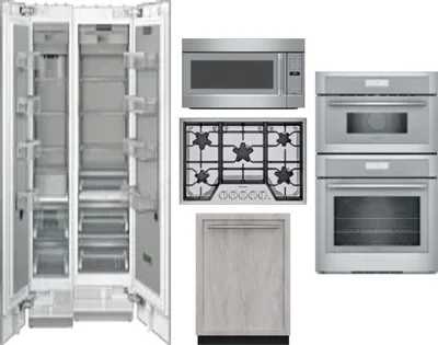 6 Piece Package Includes Refrigerator, Freezer, Cooktop, Wall Oven, Microwave And Dishwasher