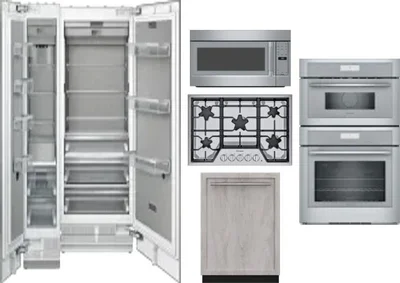 6 Piece Package Includes Refrigerator, Freezer, Cooktop, Wall Oven, Microwave And Dishwasher