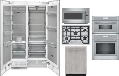 6 Piece Package Includes Refrigerator, Freezer, Cooktop, Wall Oven, Microwave And Dishwasher