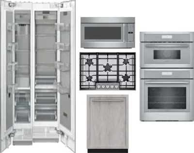 6 Piece Package Includes Refrigerator, Freezer, Cooktop, Wall Oven, Microwave And Dishwasher