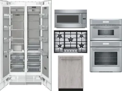 6 Piece Package Includes Refrigerator, Freezer, Cooktop, Wall Oven, Microwave And Dishwasher
