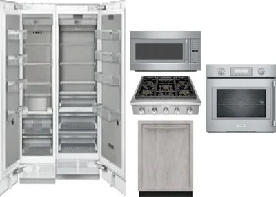 6 Piece Package Includes Refrigerator, Freezer, Cooktop, Wall Oven, Microwave And Dishwasher