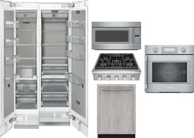 6 Piece Package Includes Refrigerator, Freezer, Cooktop, Wall Oven, Microwave And Dishwasher