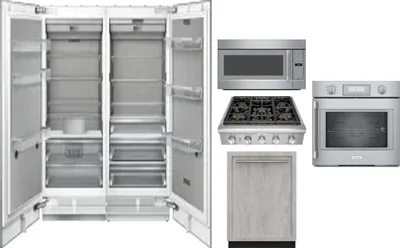 6 Piece Package Includes Refrigerator, Freezer, Cooktop, Wall Oven, Microwave And Dishwasher