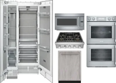 6 Piece Package Includes Refrigerator, Freezer, Cooktop, Wall Oven, Microwave And Dishwasher
