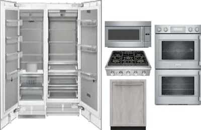 6 Piece Package Includes Refrigerator, Freezer, Cooktop, Wall Oven, Microwave And Dishwasher