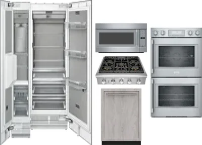 6 Piece Package Includes Refrigerator, Freezer, Cooktop, Wall Oven, Microwave And Dishwasher