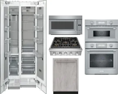 6 Piece Package Includes Refrigerator, Freezer, Cooktop, Wall Oven, Microwave And Dishwasher