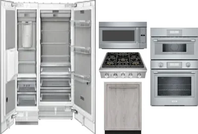 6 Piece Package Includes Refrigerator, Freezer, Cooktop, Wall Oven, Microwave And Dishwasher