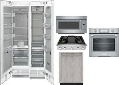 6 Piece Package Includes Refrigerator, Freezer, Cooktop, Wall Oven, Microwave And Dishwasher