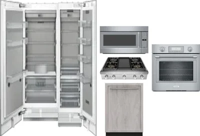 6 Piece Package Includes Refrigerator, Freezer, Cooktop, Wall Oven, Microwave And Dishwasher
