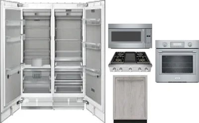 6 Piece Package Includes Refrigerator, Freezer, Cooktop, Wall Oven, Microwave And Dishwasher